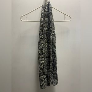 Light zebra print fashion scarf